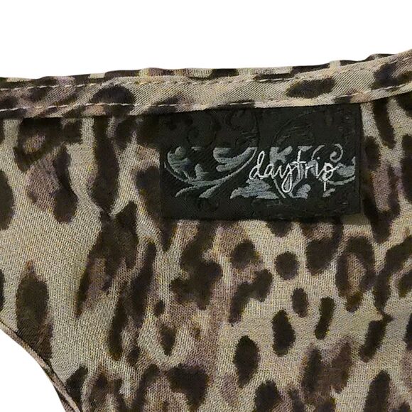 VTG Daytrip S Baby Doll Top Cheetah Animal Fairy Grunge Witchy 90's Y2K - Picture 5 of 10